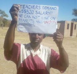 Zimbabwe Teachers Demonstrating