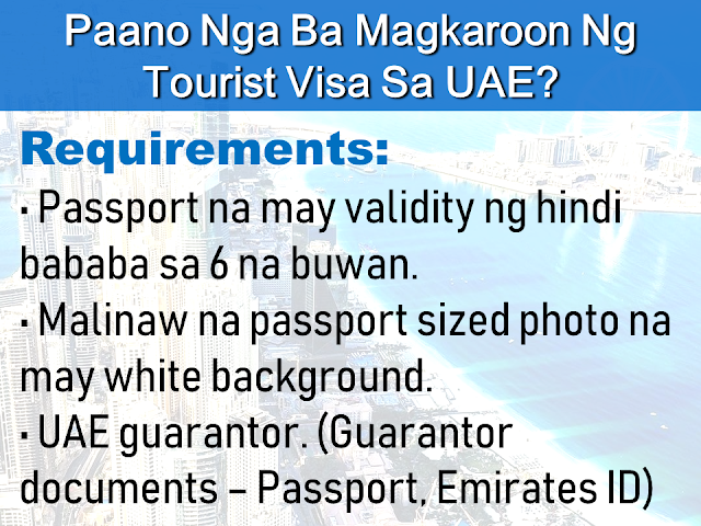 The long queues, complicated documents and waiting just to get a visa in the UAE is now over.  In the United Arab Emirates, applying for a visa can be made in a flash. Applicants could even do it without visiting any travel agency.   UAE-based travel agency Tabeer Tourism allows you to apply for your visa in simpler steps regardless of your proximity.  All you need is that to have a UAE guarantor, who is a valid UAE resident visa holder who can be your friends or relatives, as long as he/she resides in the UAE which is one of the mandatory requirements for the visa application.  Advertisement        Sponsored Links   Any tourist wishing to visit UAE can apply for either a 30-day UAE visa or 90-day UAE visa. It can be of a single entry or multiple entries depending on the choice of the traveler. A visa for multiple entries allows the traveler to enter UAE multiple times within the span of a month or 3 months.     “This is one of our best offers and we’ve been getting the visas approved in less than 24 hours on a daily basis. However, the visa approvals are up to the Immigration only and the application is non-refundable,” said the travel agency. “We’re always verifying this document along with the rest of the documents of the traveler so there are fewer chances of rejection,” it added.    Requirements:   • Six months or more valid passport.  • A clear passport sized photograph with white background.  • A UAE guarantor. (Guarantor documents – Passport, Emirates ID)    Under the agency’s system, visitors don’t need to physically visit them to submit their visa application. Instead, they can just follow three simple steps, and their work is done. Though, it is highly advised to always apply for the visa prior to booking of flights and hotel accommodations.      Step 1: Contact Tabeer Tourism at its toll-free number (800 TABEER 822337).  Step 2: Confirm your dates of travel and submit the required documents to the consultant via email.  Step 3: Get your visa approved within a day.    In cases where there are children traveling along, travelers must also submit the child’s birth certificate, passport copy, and photograph and the parent’s passport pages along with their documents.    Tabeer Tourism even allows visitors to renew their visa if it’s close to expiration or if the traveler is from a canceled UAE residence or employment visa and doesn’t want to fly back home.    Any UAE tourist visa allows travelers to enter from any valid entry points of the country through the Immigration channels and permits smooth flow of travel within all the seven emirates of the country.  READ MORE: Can A Family Of Five Survive With P10K Income In A Month?    How Filipinos Can Get Free Oman Visa?    Do You Know The Effects Of Too Much Bad News To Your Body?    Authorized Travel Agency To Process Temporary Visa Bound to South Korea    Who Can Skip Online Appointment And Use The DFA Courtesy Lane For Passport Processing?    ©2018 THOUGHTSKOTO