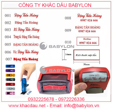 Làm con dấu tại Quận Thanh Xuân lấy ngay giảm 30%