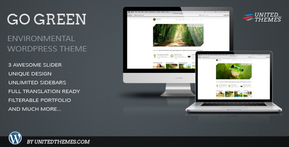 Go Green - Modern Business Portfolio WP Theme - Environmental Nonprofit