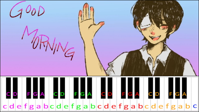 Good Morning (OMORI) Piano / Keyboard Easy Letter Notes for Beginners