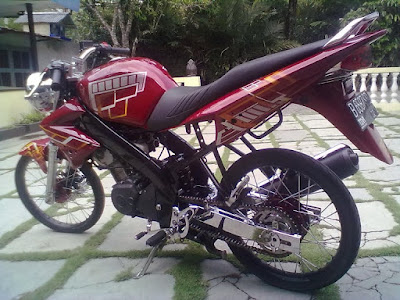 modifikasi motor vixion ala drag, gambar modifikasi motor vixion drag, tempat balap motor vixion drag