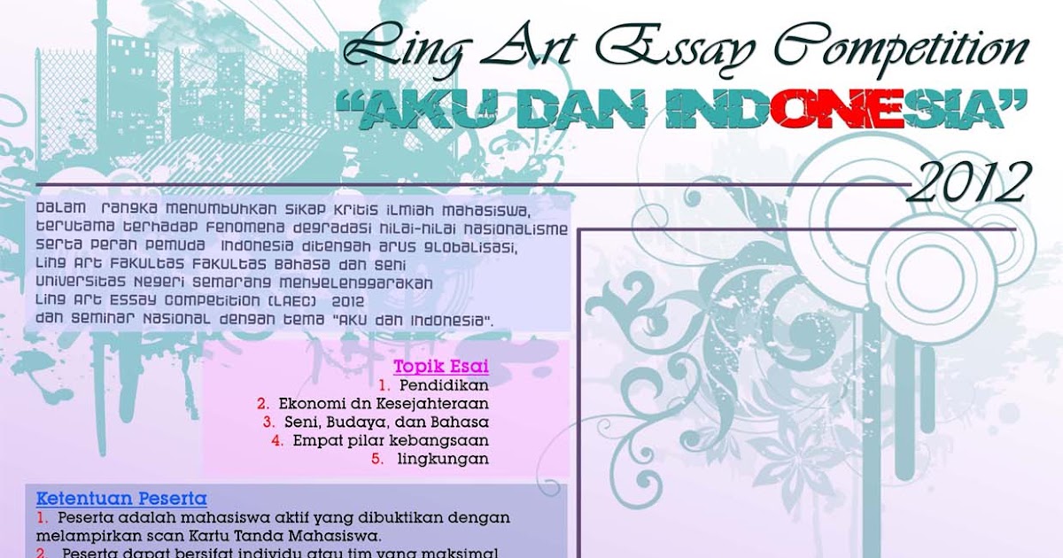 Ling Art Essay Competition (LAEC), Lomba Esay 2012 ~ UKM 