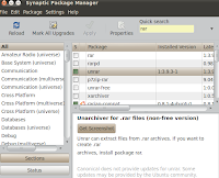 unzip unrar uncompress rar files with unrar application ubuntu linux