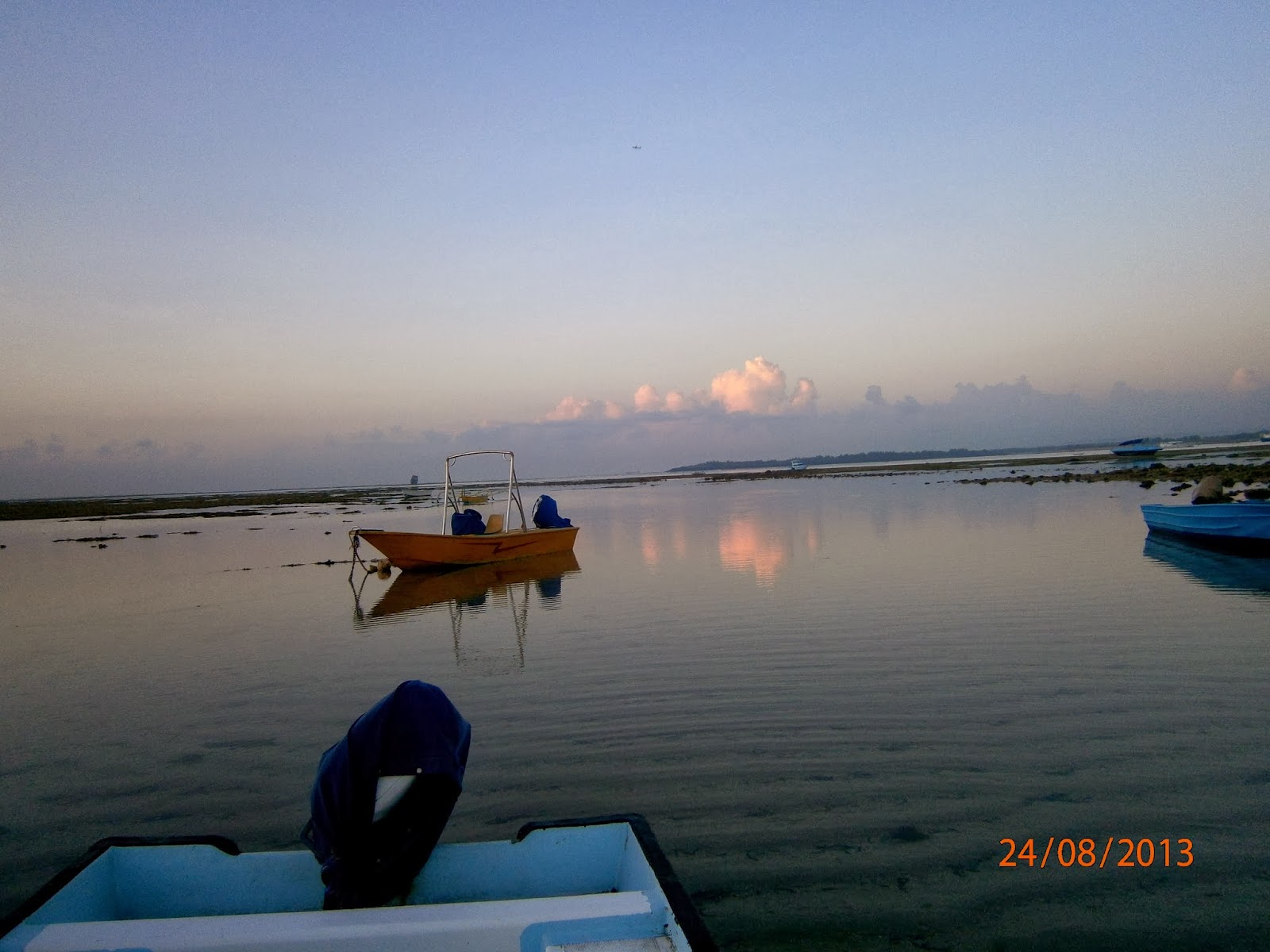 Beautiful sunrise in Mertasari Beach Bali Haya zone