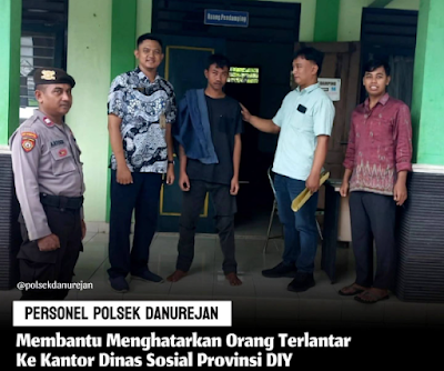 Polsek Danurejan Antar Orang Terlantar ke Dinas Sosial DIY