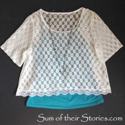 Lace top refashion