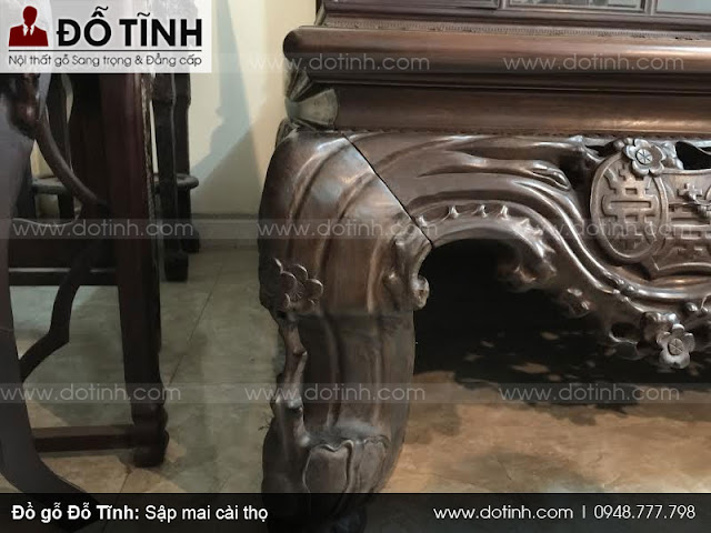 Hình ảnh mẫu sập gụ mai cài thọ đẹp tại Hải Minh