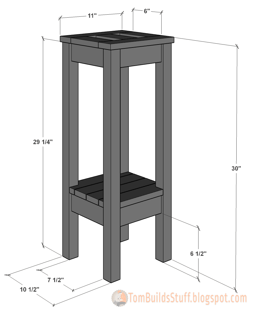 Tile Top Plant Stand Plans