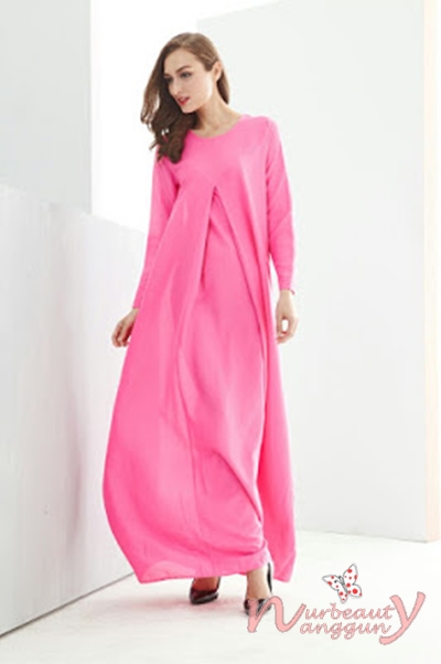 Vivaria Dahlia - Modern Pleated Jubah Dress