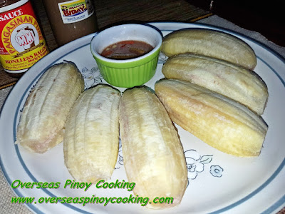 Nilagang Saging na Saba at Bagoong