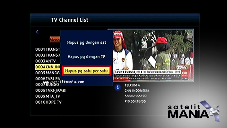 Cara Menghapus Channel di Skybox A1