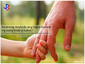 In September of 1990, the United Nations General Assembly approved and adopted the Declaration of the Rights of the Child. Among the rights of a child acknowledged is the right of the child to preserve his or her identity, including nationality, name and family relations as recognized by law without unlawful interference.  The Philippines, as signatory to this declaration, has done its share to promote this right, especially in cases where the child is considered illegitimate by law. Who are considered illegitimate children in the Philippines? Children born to couples who are not legally married or of common-law marriages; Children born of incestuous, bigamous, or adulterous relations; Children born of void marriages; Children born of couples below 18, even if they are married (which is actually void).  So in a case where a child is born out of wedlock, which surname should be given to him/her?  Over the years, the law on illegitimate children's surname has shifted several times - pre-EDSA Revolution, in 1988, and lastly in 2004. Here are the following basic principles.   Born before August 3, 1988: Prior to the Family Code (1988), an illegitimate child has the right to bear the surname of the parent recognizing him. Recognition shall be made in the record of birth, a will, statement before a record, or in any authentic writing. If recognition is made by only one of the parents, he or she shall not reveal the name of the person with whom he or she had the child.  An illegitimate child who is not recognized or acknowledged by both parents in accordance with law shall be registered under the surname of the mother.   Born on or after August 3, 1988 up to March 18, 2004: By law, an illegitimate child shall use the surname of the mother. The father of an illegitimate child who wishes to have his name indicated in the Certificate of Live Birth shall execute an affidavit of Admission of Paternity in lieu of the affidavit of acknowledgement. The purpose of affidavit of admission of paternity is for the support and succession only, and it does not automatically entitle the illegitimate child to use the surname of his father.   Born from March 19, 2004 up to present: According to Republic Act No. 9255, illegitimate children shall shall be under the parental authority of their mother, and shall be entitled to child support from the father.  Illegitimate children may use the surname of their father if the paternity is established by any of the following: filiation has been expressly recognized by the father through the record of birth appearing in the civil register - Certificate of Live Birth or Municipal Form No. 102; when an admission in a public document or private handwritten instrument is made and duly signed by the father; any other means of establishing paternity as allowed by the Rules of Court and special laws. For those born from August 3, 1988 to March 18, 2004, the rules of RA 9255 stated above cannot be used by the child until after a court decision.  So what is the right and legal process for an illegitimate child to use his or her father's surname?  Terms to Remember:  Certificate of Live Birth (COLB) - for children born in the Philippines Report of Birth (ROB) - for children born outside the Philippines Affidavit to Use the Surname of the Father (AUSF) Private Handwritten Instrument (PHI) Local Civil Registry Office (LCRO) Philippine Foreign Service Post (PFSP) - Philippine embassies , missions , consulates general.   What to File? The following documents shall be filed at the LCRO or PFSP for registration:  Certificate of Live Birth (COLB)/Report of Birth (ROB) if available Affidavit of Admission of Paternity Private Handwritten Instrument (PHI) Affidavit to Use the Surname of the Father (AUSF)   Who may file? The following persons are authorized to file at the LCRO or PFSP:  The father, mother, the person himself , if of age, or the guardian,  may file the Affidavit of Admission of Paternity. The father , mother, the person himself, if of age, or the guardian , may file the AUSF. The father shall personally file the PHI, if  the proof of filiation is through a PHI, at the  LCRO/PFSP for registration. The mother, the person himself, if of age, or the guardian, may file the PHI if the father is already deceased. The PHI can be accepted provided there are supporting documents to prove filiation.   Where to register?  For births that occur in the Philippines, the Affidavit of Admission of Paternity, PHI or AUSF executed in the Philippines shall be registered at the LCRO of the place of birth. For births that occur within or outside the Philippines, the Affidavit of Admission of Paternity, PHI or AUSF executed outside the Philippines shall be registered at the PFSP of the country of residence, or where there is none, to the PFSP of the country nearest the place of residence of the party concerned. For births that occur outside the Philippines, the Affidavit of Admission of Paternity, PHI or AUSF executed in the Philippines shall be registered at the LCRO of the place of execution.    When to Register?   The Affidavit of Admission of Paternity, PHI,  or the AUSF shall be registered within twenty (20) days from the date of execution, otherwise, the rules on late registration of birth will apply.   How to Register?  The City/Municipal Civil Registrar (C/MCR) or the Consul General (CG) shall accept and examine the completeness and correctness of entries in the COLB/ROB, and the supporting documents . If there are inconsistencies, the C/MCR or Consul General will not accept the documents for registration. The C/MCR or the CG shall record the entries of the COLB/ROB in the Register of Births, Affidavit of Admission of Paternity, PHI and the AUSF in the Register of Legal Instruments. The C/MCR or the CG shall annotate the COLB/ROB and enter the annotation on the  Remarks portion of the Register of Births. The C/MCR or the CG shall distribute the annotated COLB/ROB, registered  Affidavit  of Admission of Paternity, AUSF, or PHI including any supporting document as follows:  first copy to the CRG; second copy to the LCRO/PFSP where the event was registered; third copy to the registrant/owner of the document; fourth copy shall be retained for filing by the LCRO/PFSP. The C/MCR or the CG shall issue certified copies of COLB/ROB with annotations and certified copies of the Affidavit of Admission of Paternity, AUSF, and PHI.  Conditions to Remember: As a rule, an illegitimate child not acknowledged by the father shall use the surname of the mother. Illegitimate child acknowledged by the father shall  use the surname of the mother if no AUSF is executed. An illegitimate child aged 0-6 years  old acknowledged  by the father shall  use the surname of the father, if the mother or the guardian , in the absence of the mother , executes the AUSF. An illegitimate child aged 7 to 17 years old acknowledged by the father shall use the surname of the father if the child executes an AUSF fully aware of  its consequence  as attested  by the  mother or guardian. Upon reaching the age of majority, an illegitimate child acknowledged by the  father shall use the surname of his father  provided that  he executes an AUSF without need of any attestation.