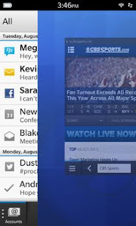 Fitur Peek di BlackBerry 10