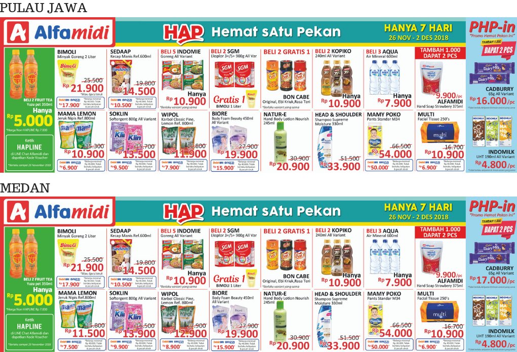 Alfamidi - Promo Katalog Hemat Satu Pekan Periode 26 - 02 Desember 2018