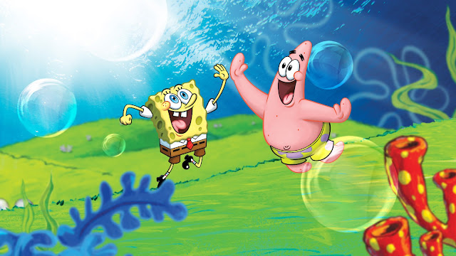 SpongeBob and Patrick high-fiving