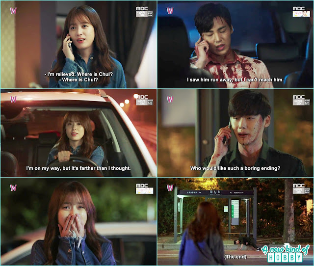  kang chul died on the bus stop infront of Yeon Jo - W - Episode 16 Finale - Review