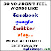 don't feel words like facebook ,google -'quote pic'