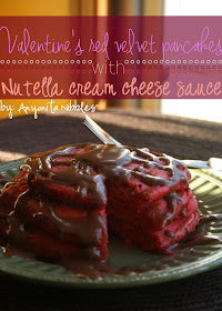 Red Velvet Valentine's Pancakes with Nutella Cream Cheese Sauce from www.anyonita-nibbles.co.uk