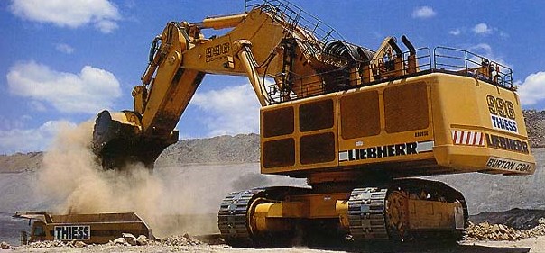 gambar truk bego  Liebherr R996