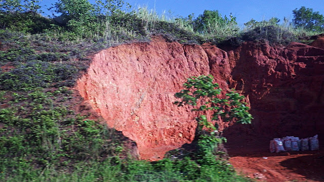 a "quarry" - earth scraped off a hill to be sold in San Jose Northern Samar