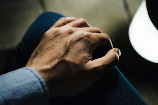 a hand with visible veins