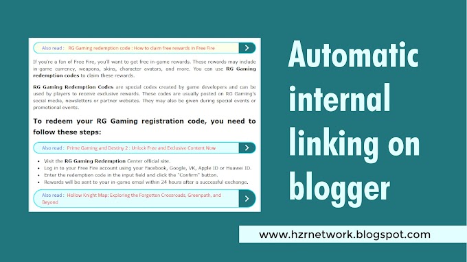 Automatic internal linking on blogger