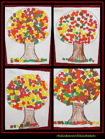 photo of: Autumn Trees with Mosaic Construction Paper (via RainbowsWithinReach) 