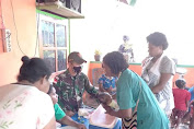 Berikan Layanan Kesehatan Warga Papua, Satgas Yonif 131/BS Gelar Posyandu