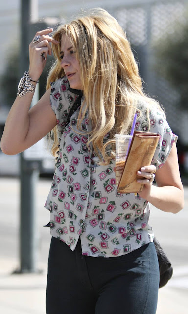 Mischa Barton walks at Beverly Hills