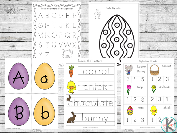 free printable easter worksheets for kindergarten