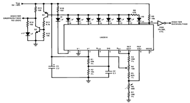 Constructing Voltmeter Monitor Circuit using LM3914