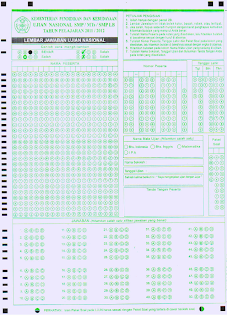  LJK Ujian Nasional 2012