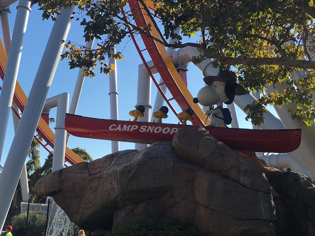 Silver Bullet Roller Coaster Behind Camp Snoopy Sign Knotts Berry Farm