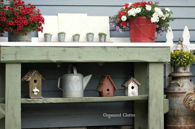 Rustic Potting Bench/Sink organizedclutter.net