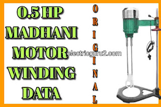Madhani motor winding data