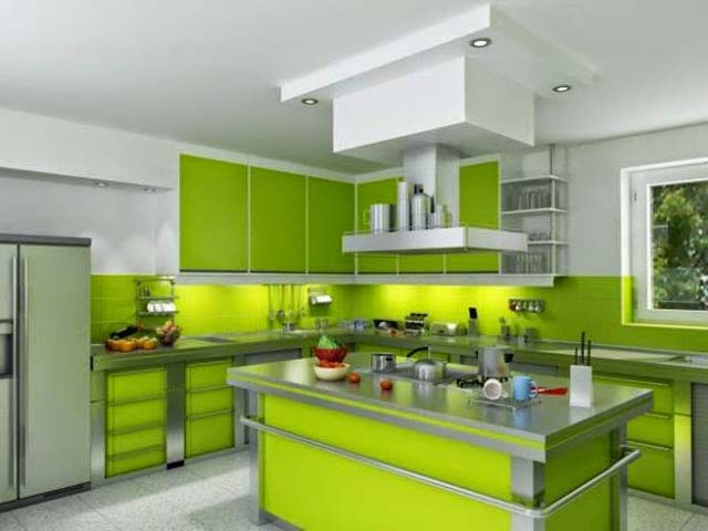 Inspirasi Desain  Dapur  Minimalis Warna  Hijau  Design 