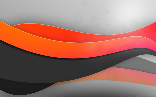 Black orange Abstract Waves