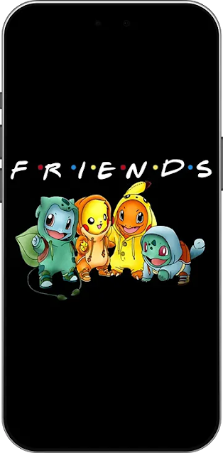 Pokémon friends style OLED background wallpaper