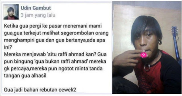 Ngakak Akibat Kepedean Pria Ini Menulis Status Kalau Wajahnya Mirip Raffi Ahmad  