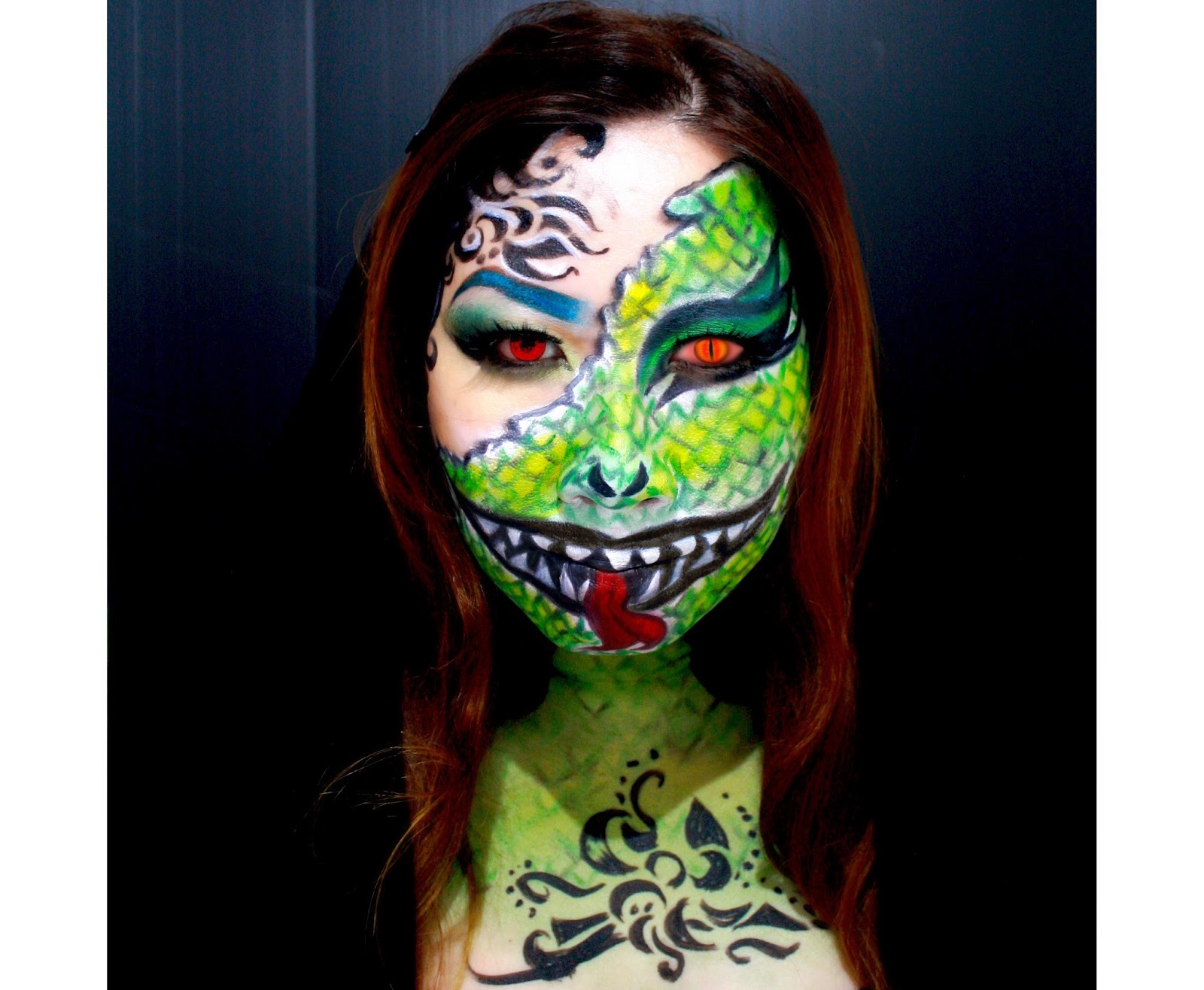 Fantasy Make Up HalfPretty Reptilady