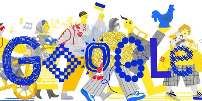 Google parabenizou a Ucrânia pelo Dia da Independência com um doodle brilhante