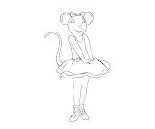 #5 Angelina Ballerina Coloring Page