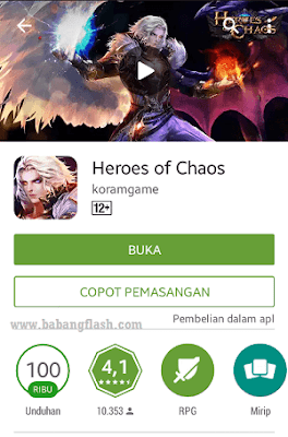 Ulasan Aplikasi Game Android Terbaik RPG Heroes Of Chaos..memperkenalkan game android terbaru..review aplikasi game RPG ringan dan seru