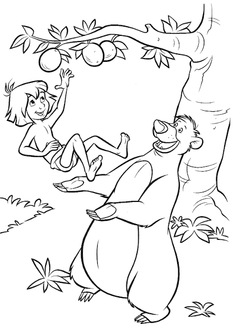 Free jungle boy mowgli coloring pages