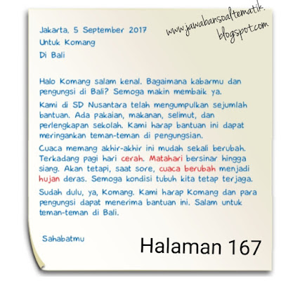 Kunci Jawaban Tema 5 Kelas 3 Halaman 167