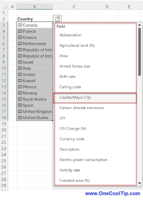 Select Country Fields