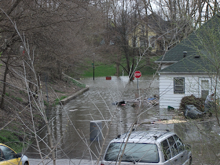 Low lying areas outside of downtown Kokomo are being hit the hardest.