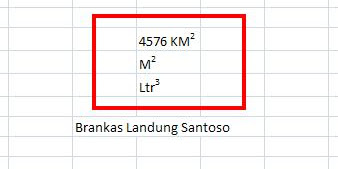 Cara Membuat Tulisan Pangkat di Ms Excel