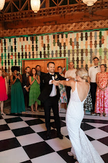 newlyweds wedding dance at mt hood organic farms